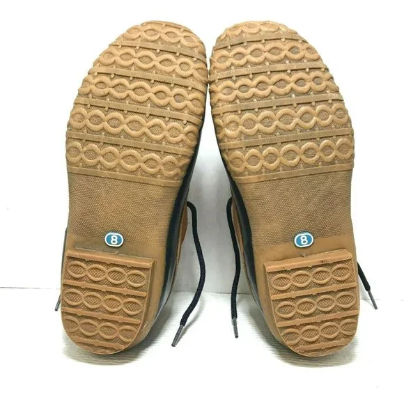 Eddie Bauer Duck Rain Boots Shoes Lace Up 8 M - Picture 7 of 8